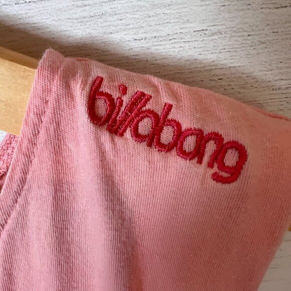 Billabong Tank Womens SZ Medium Pink Tie Dye with Ruching and Drawstring Cutout - Picture 5 of 16